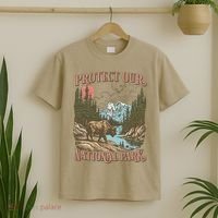 Save Our National Parks Resist Service Bison Buffalo T-Shirt thumb 2