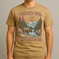Save Our National Parks Resist Service Bison Buffalo T-Shirt thumb 3