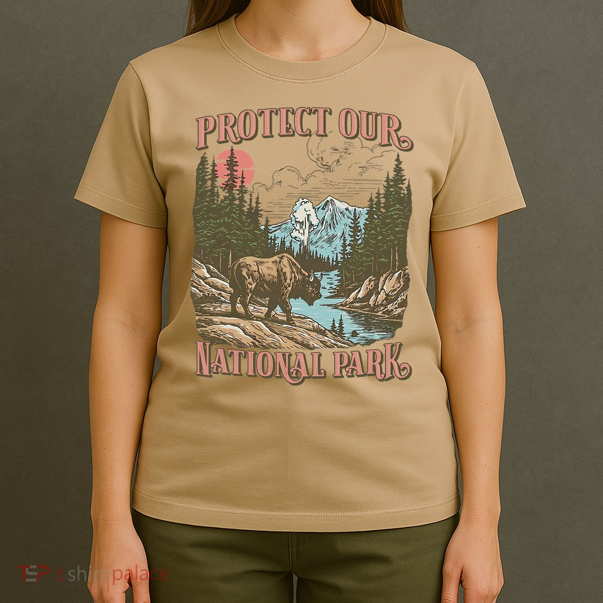 Save Our National Parks Resist Service Bison Buffalo T-Shirt