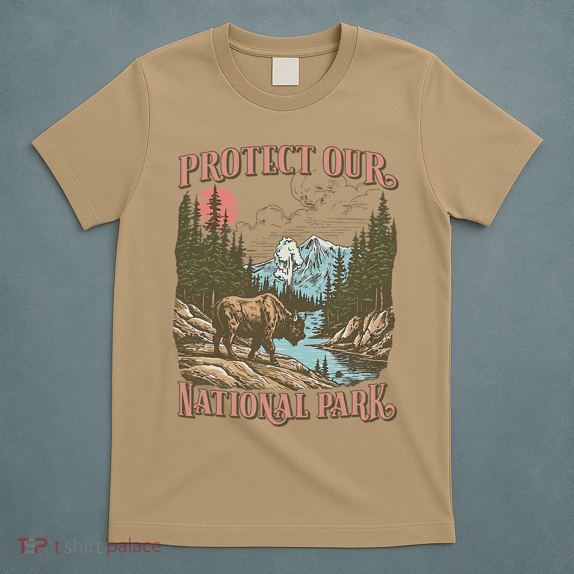 Save Our National Parks Resist Service Bison Buffalo T-Shirt