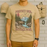 Save Our National Parks Resist Service Bison Buffalo T-Shirt thumb 6