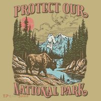 Save Our National Parks Resist Service Bison Buffalo T-Shirt thumb 7