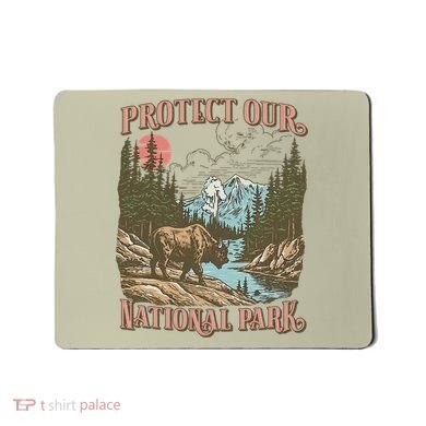 Save Our National Parks Resist Service Bison Buffalo Mousepad