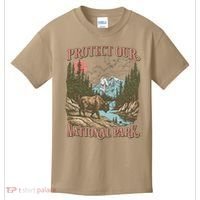 Save Our National Parks Resist Service Bison Buffalo Kids T-Shirt thumb 0