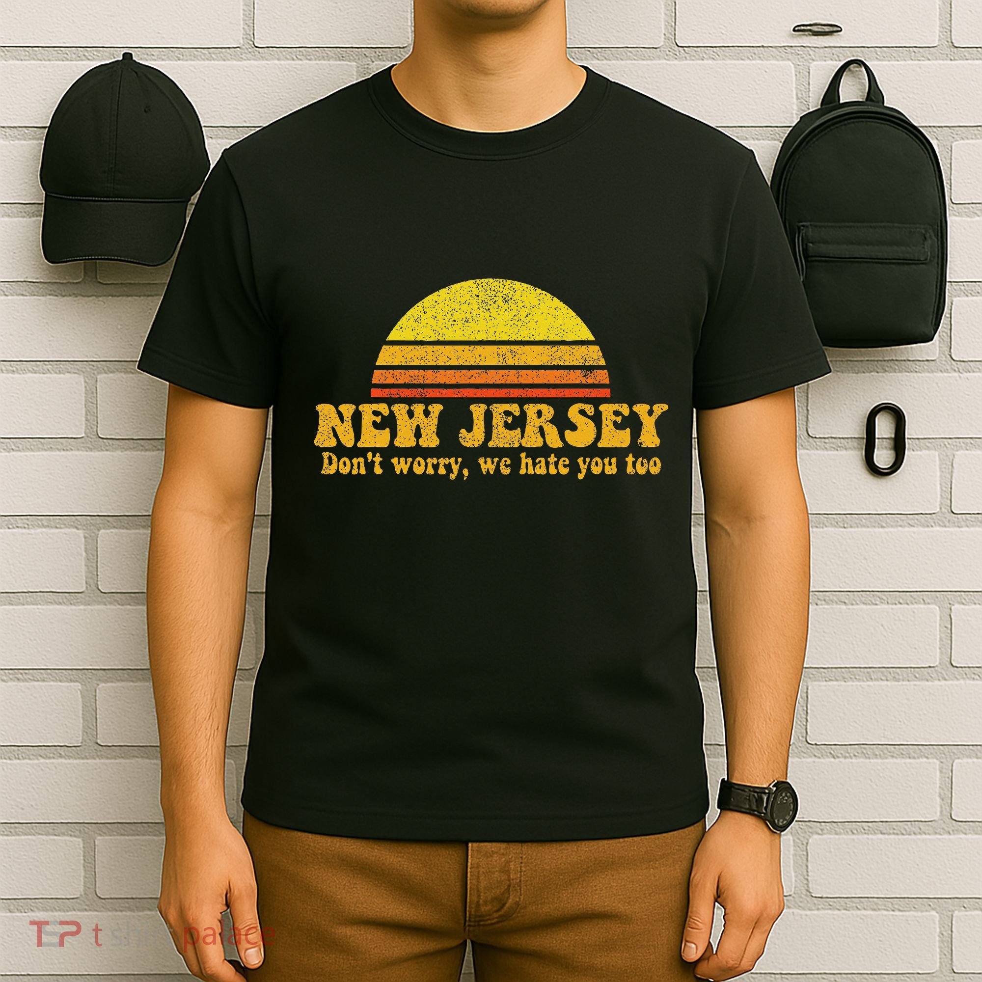 State Of New Jersey Funny Vintage Slogan Retro Souvenir Gift T-Shirt