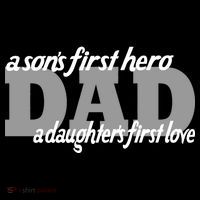 Son's First Hero Daughter's First Love Dad USA-Made Doggie Bandana thumb 2