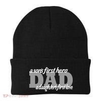 Son's First Hero Daughter's First Love Dad Beanie thumb 0