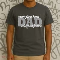 Son's First Hero Daughter's First Love Dad T-Shirt thumb 3