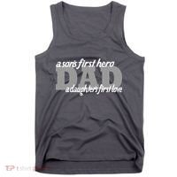 Son's First Hero Daughter's First Love Dad Tank Top thumb 0