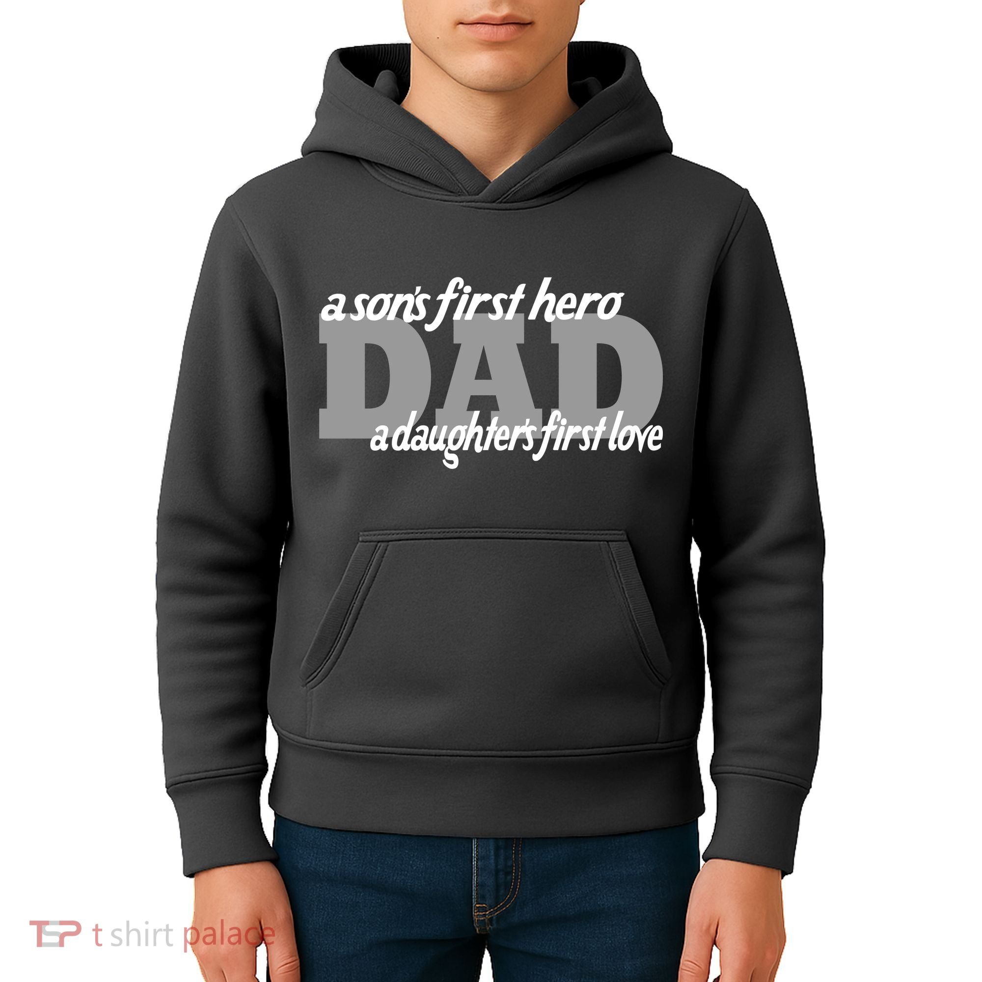 Son's First Hero Daughter's First Love Dad Kids Hoodie