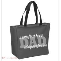 Son's First Hero Daughter's First Love Dad Tote Bag thumb 2
