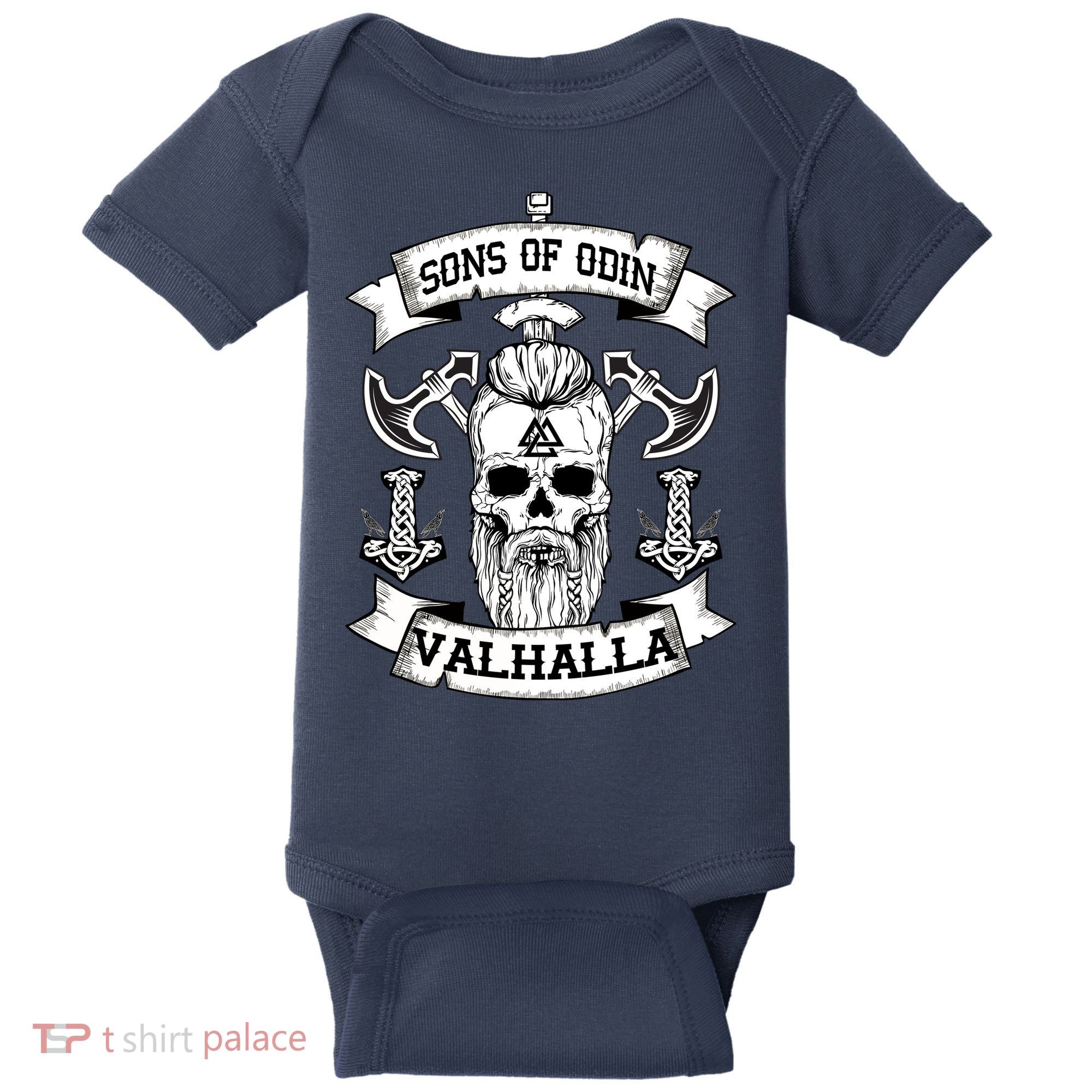 Sons Of Odin Valhalla  Baby Bodysuit