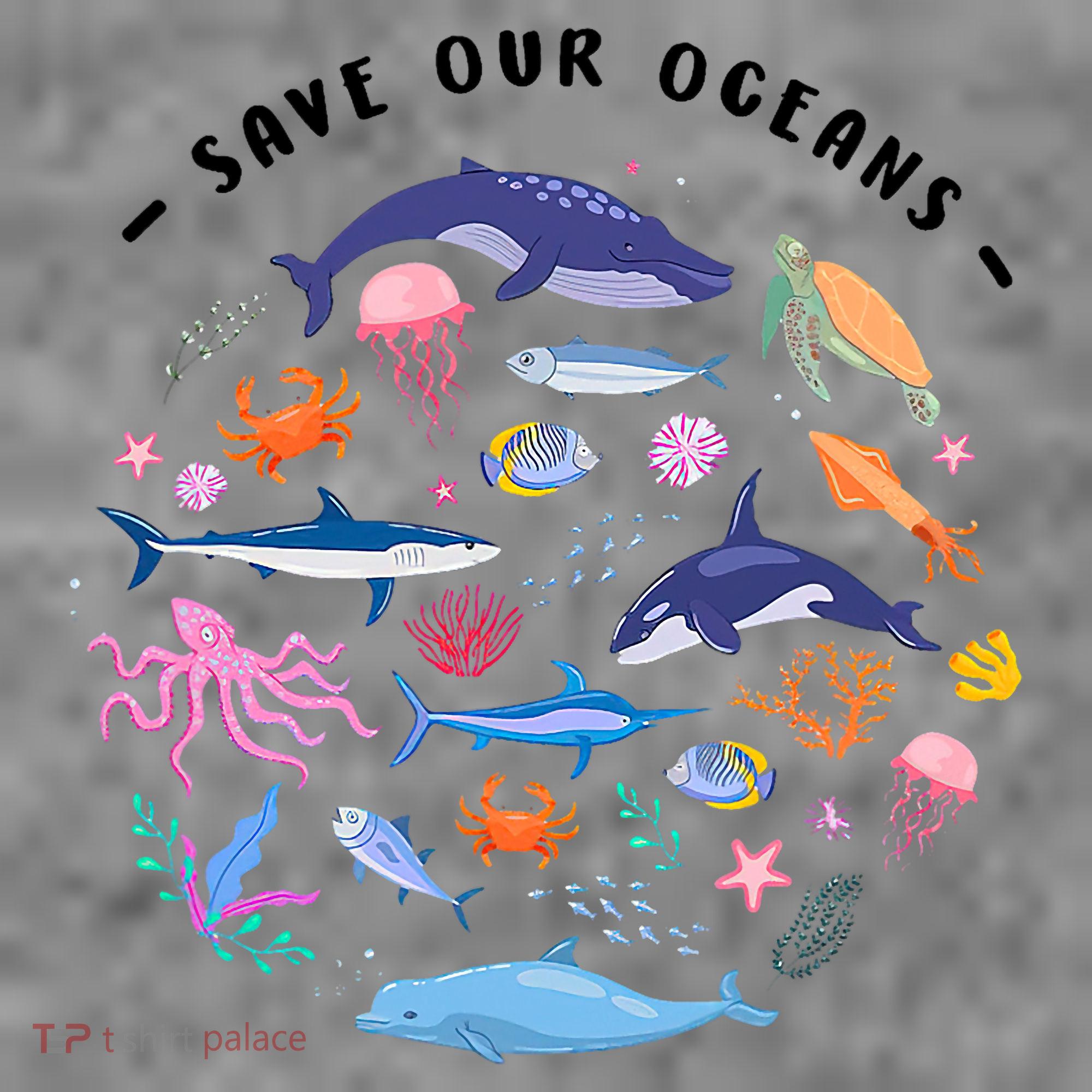 Save Our Oceans Seas, Sea Creatures, Sea Animals Protect Toddler Hoodie