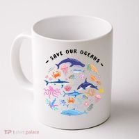 Save Our Oceans Seas, Sea Creatures, Sea Animals Protect Coffee Mug thumb 0