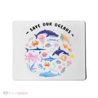 Save Our Oceans Seas, Sea Creatures, Sea Animals Protect Mousepad thumb 0