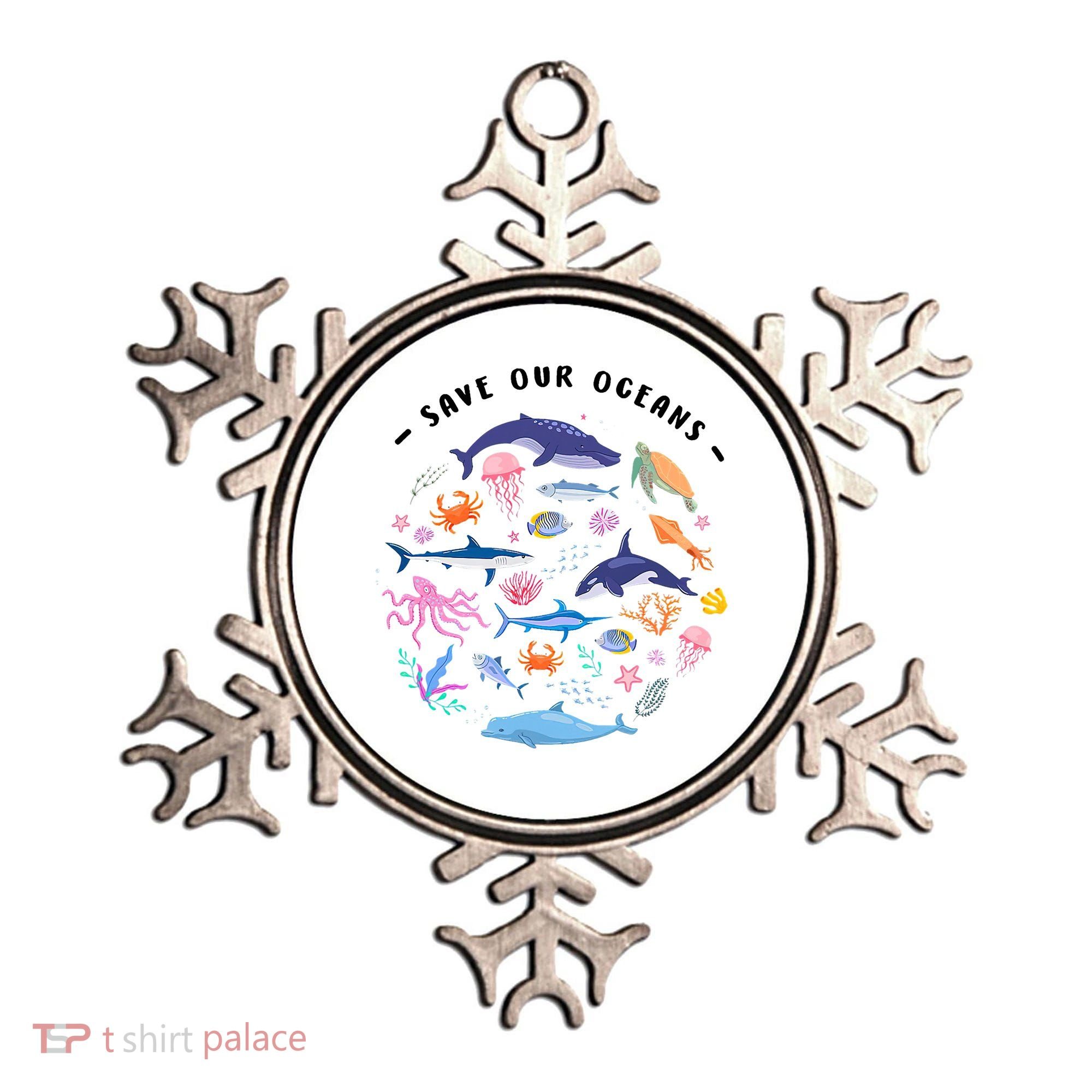 Save Our Oceans Seas, Sea Creatures, Sea Animals Protect Ornament