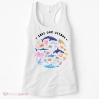 Save Our Oceans Seas, Sea Creatures, Sea Animals Protect Women's Tank Top thumb 0