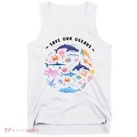Save Our Oceans Seas, Sea Creatures, Sea Animals Protect Tank Top thumb 0