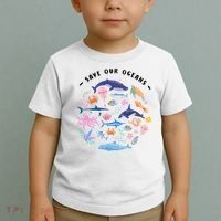 Save Our Oceans Seas, Sea Creatures, Sea Animals Protect Toddler T-Shirt thumb 2