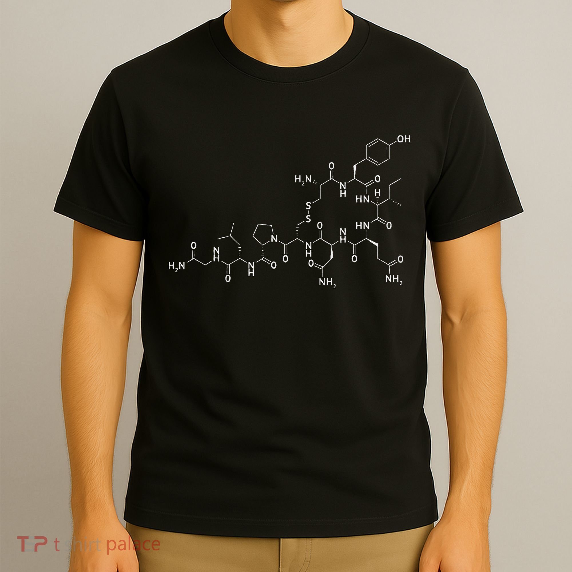 Structure Of Oxytocin Chemical Molecule Chemistry T-Shirt