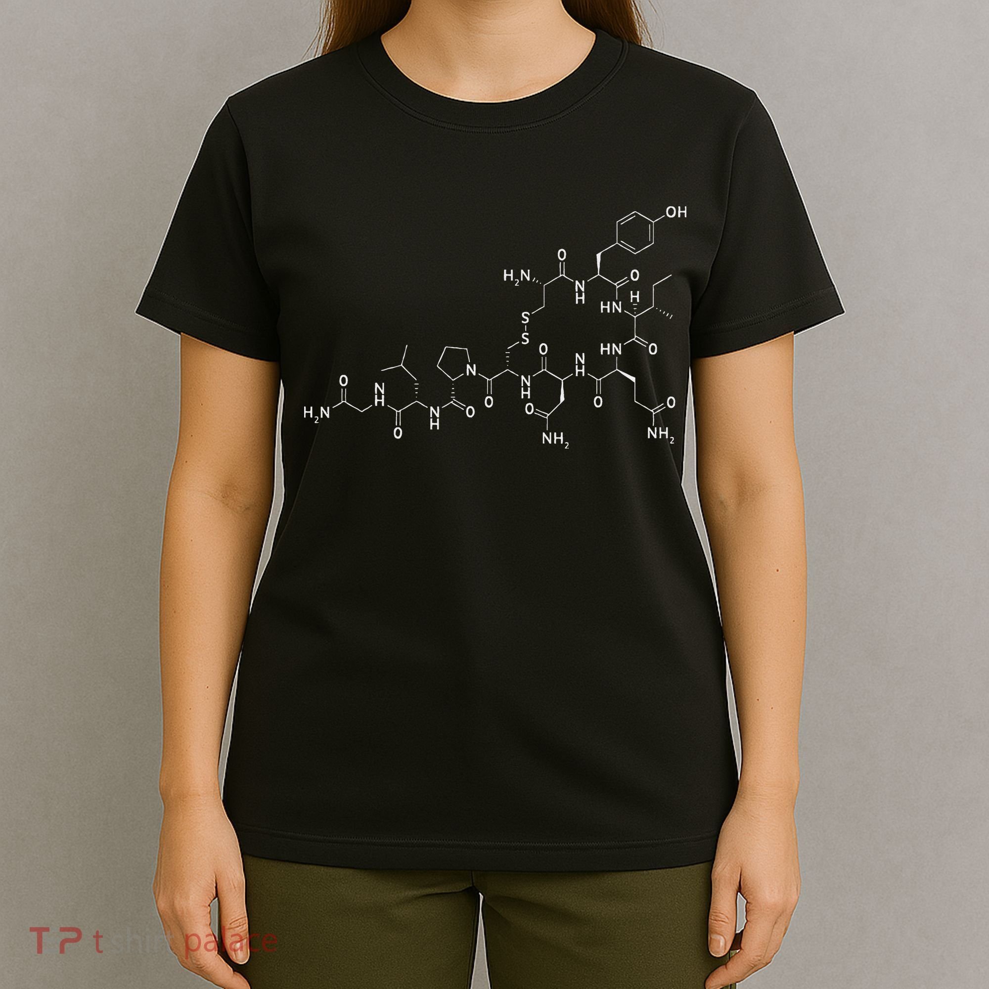 Structure Of Oxytocin Chemical Molecule Chemistry T-Shirt