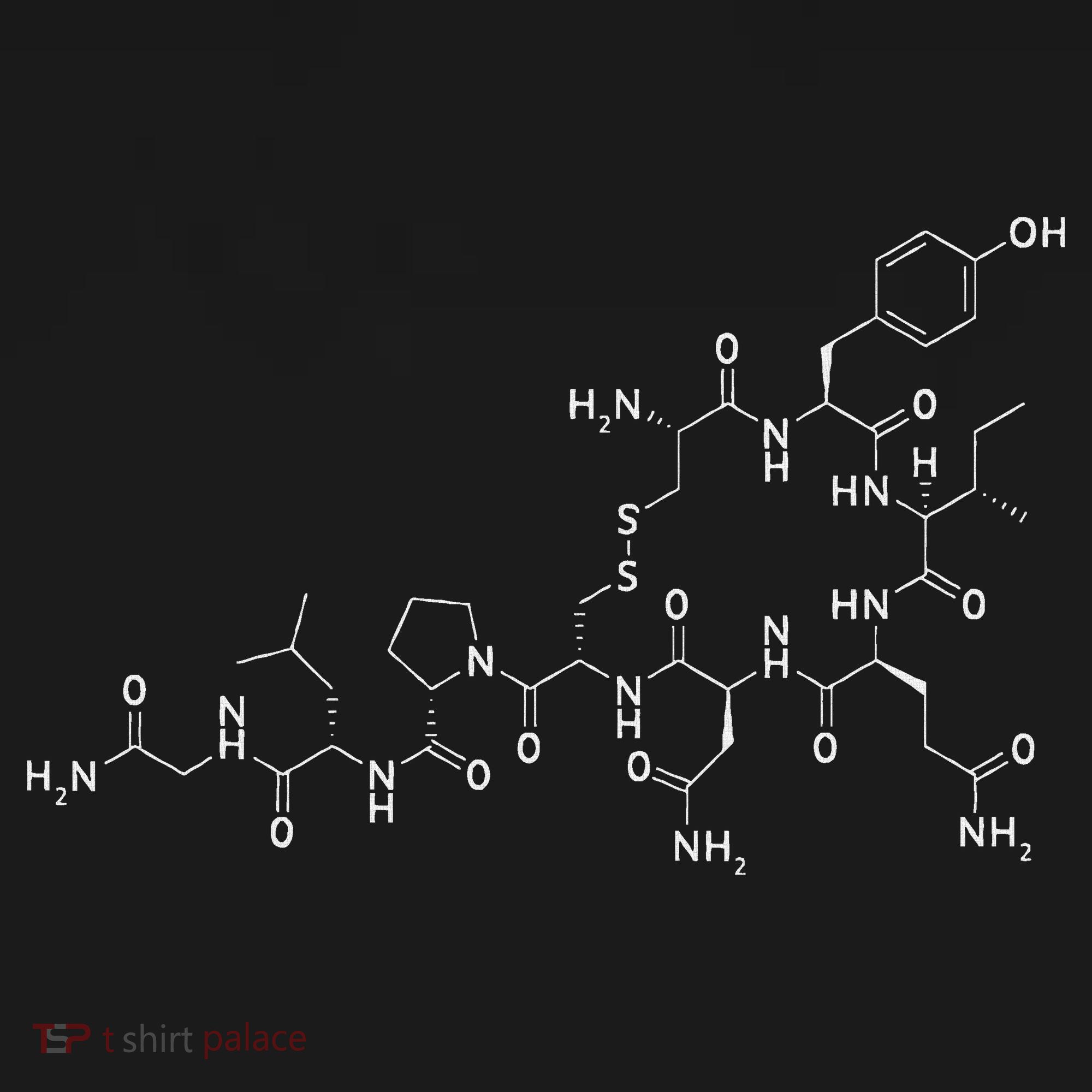 Structure Of Oxytocin Chemical Molecule Chemistry T-Shirt