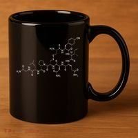 Structure Of Oxytocin Chemical Molecule Chemistry 11oz C Handle Ceramic Mug thumb 3