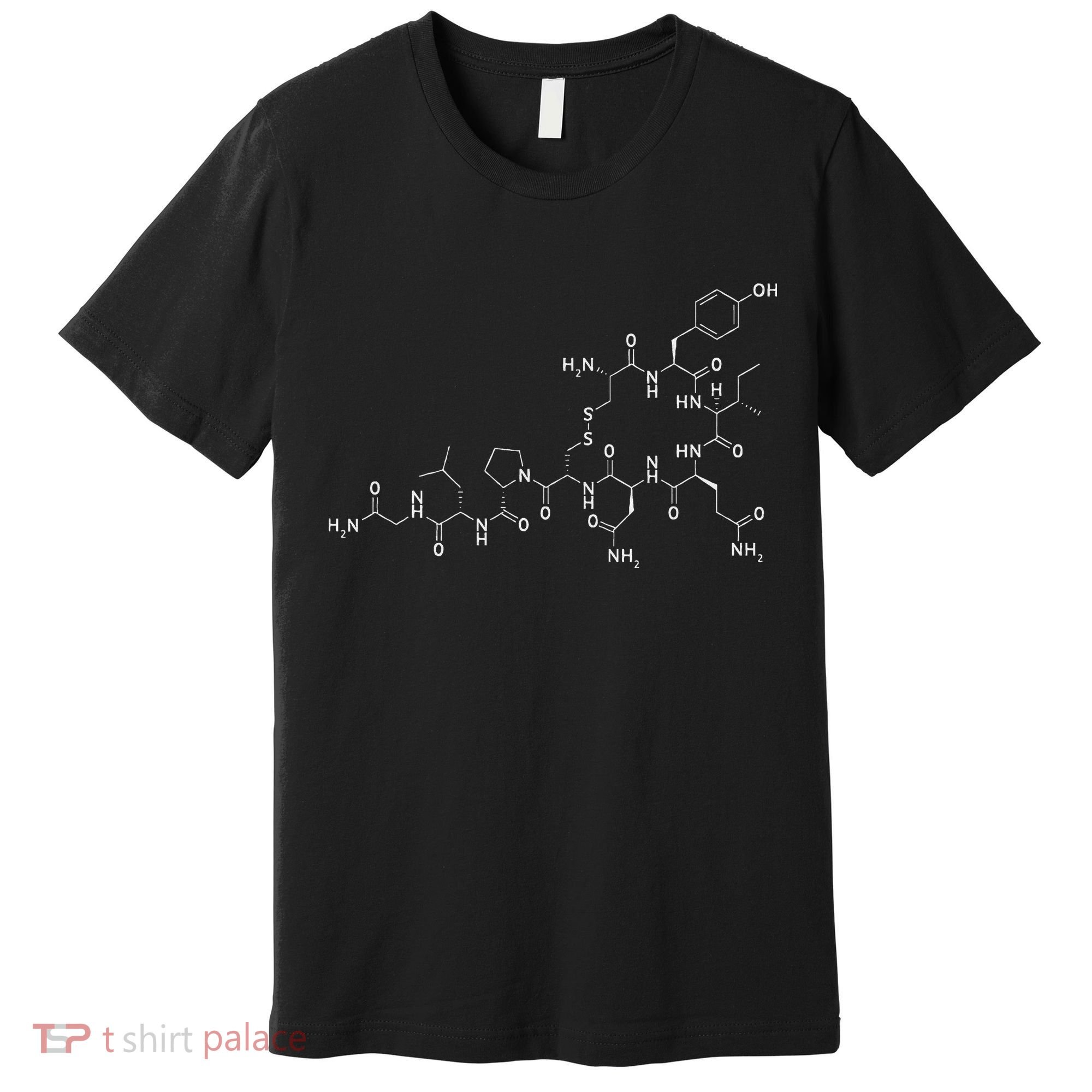Structure Of Oxytocin Chemical Molecule Chemistry Premium T-Shirt