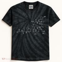 Structure Of Oxytocin Chemical Molecule Chemistry Kids Tie-Dye T-Shirt thumb 0