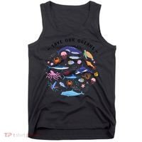 Save Our Oceans Seas Sea Creatures Sea Animals Protect Tank Top thumb 0