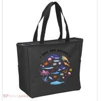Save Our Oceans Seas Sea Creatures Sea Animals Protect Tote Bag thumb 2