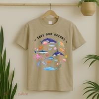 Save Our Oceans Seas Sea Creatures Sea Animals Protect T-Shirt thumb 2