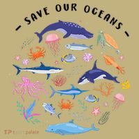 Save Our Oceans Seas Sea Creatures Sea Animals Protect Button thumb 1