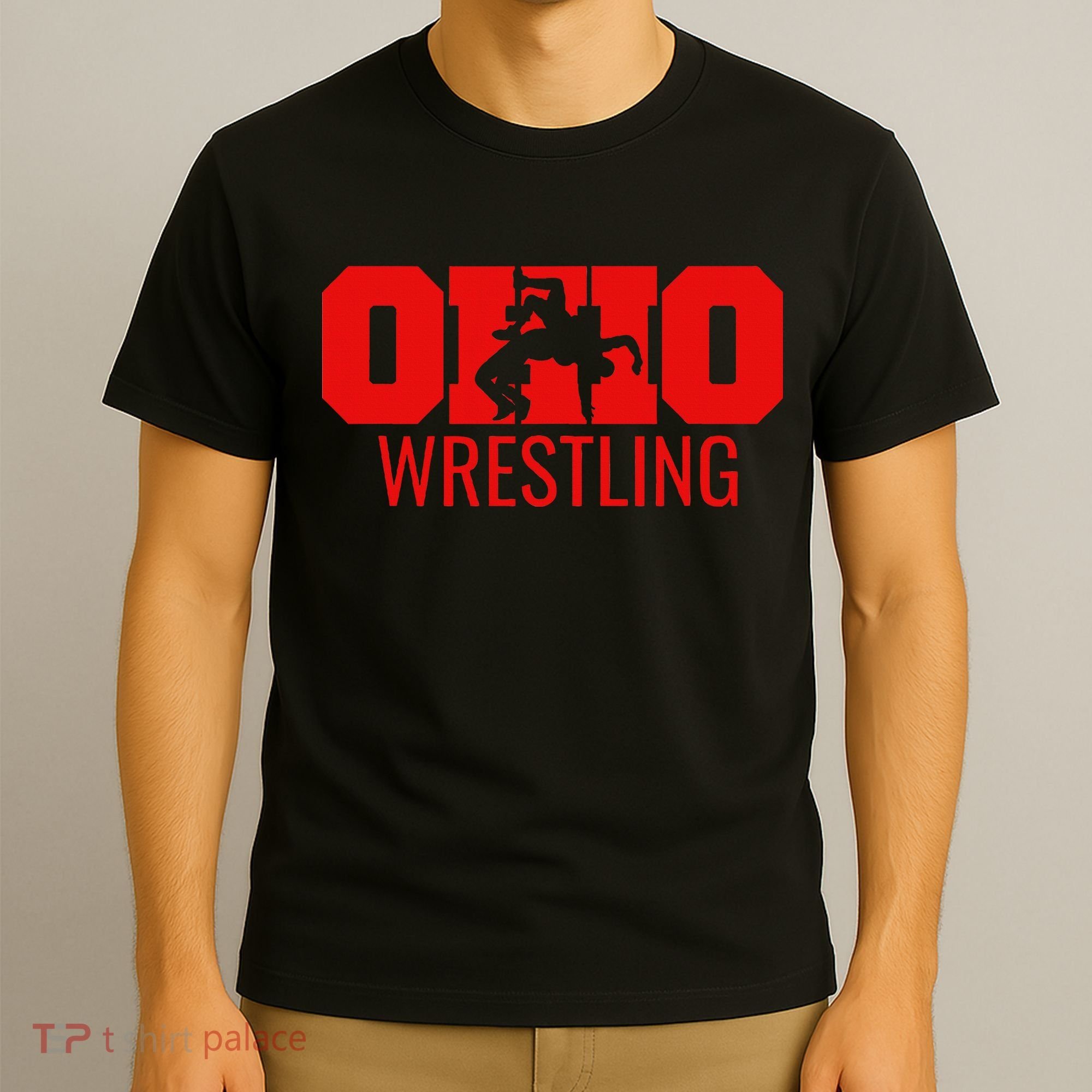 State Of Ohio Wrestling Freestyle Wrestler Gear Sports T-Shirt