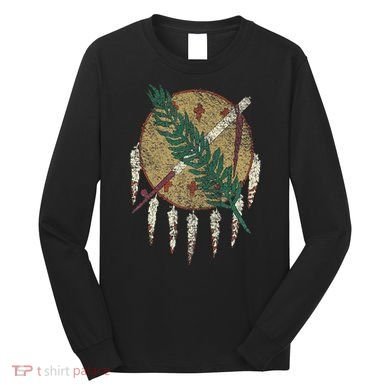 STATE OF OKLAHOMA FLAG OSAGE NATION SHIELD Long Sleeve Shirt