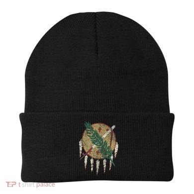 STATE OF OKLAHOMA FLAG OSAGE NATION SHIELD Beanie