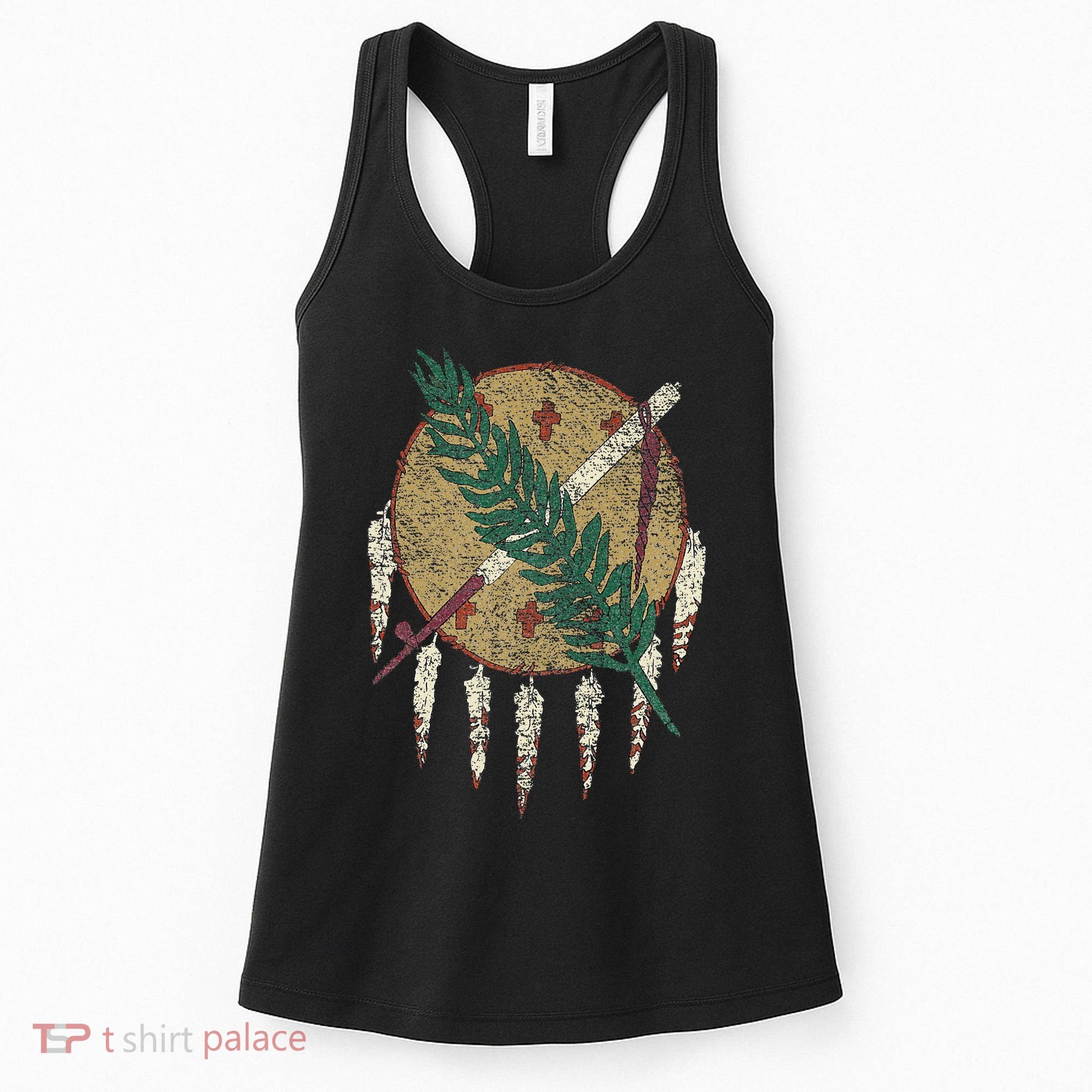 STATE OF OKLAHOMA FLAG OSAGE NATION SHIELD Women's Tank Top