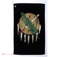 STATE OF OKLAHOMA FLAG OSAGE NATION SHIELD Golf Towel thumb 0