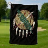 STATE OF OKLAHOMA FLAG OSAGE NATION SHIELD Golf Towel thumb 1