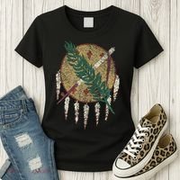 STATE OF OKLAHOMA FLAG OSAGE NATION SHIELD Women's T-Shirt thumb 3