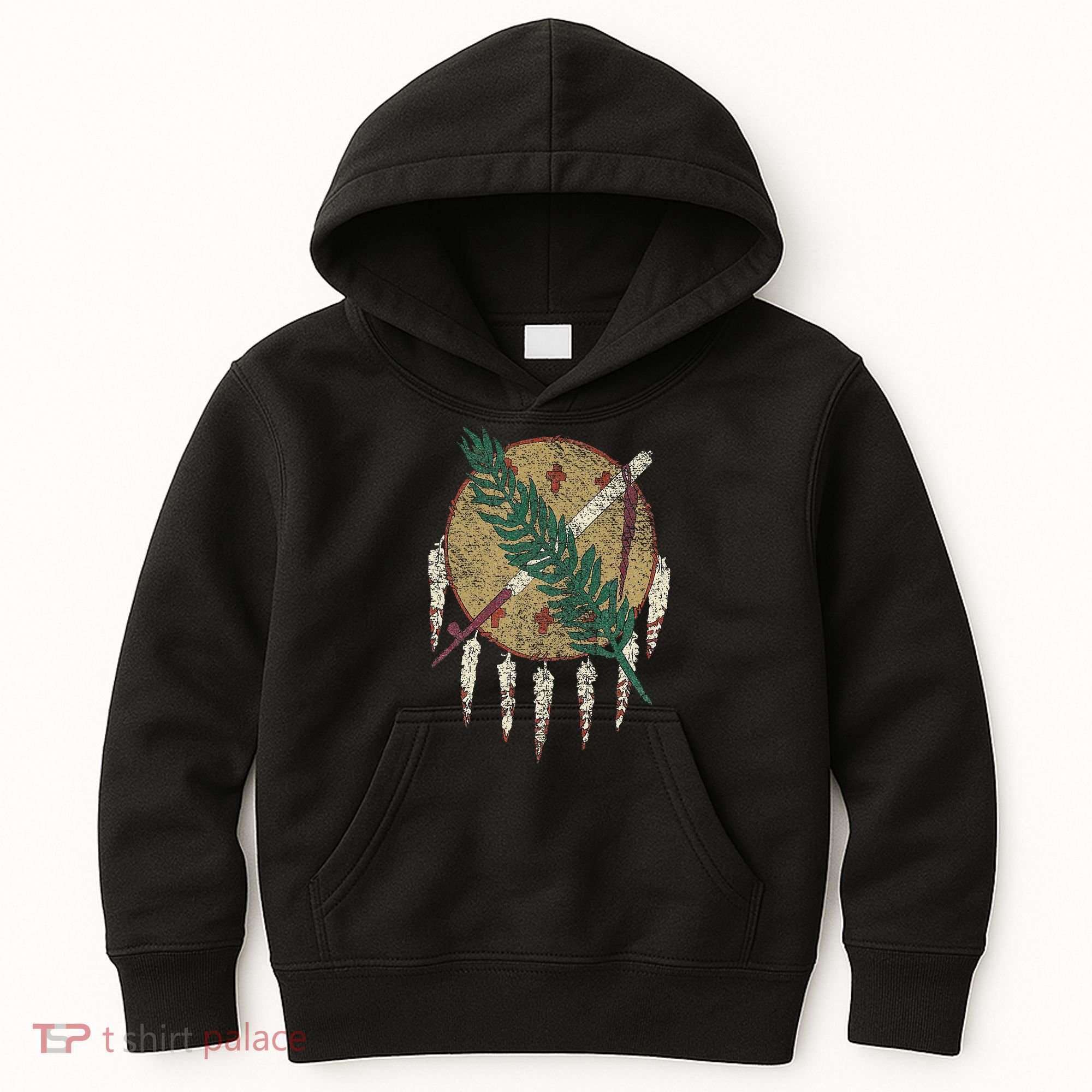 STATE OF OKLAHOMA FLAG OSAGE NATION SHIELD Kids Hoodie