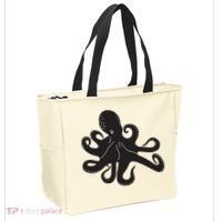 Silhouette Octopus Octopus Tote Bag thumb 2