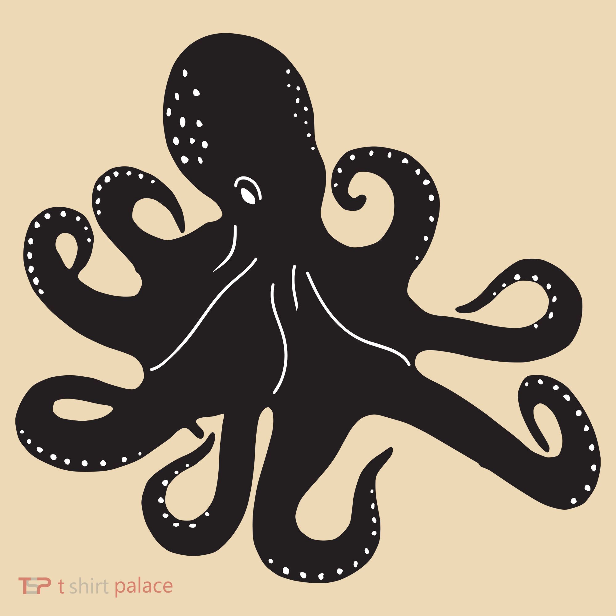 Silhouette Octopus Octopus Tote Bag