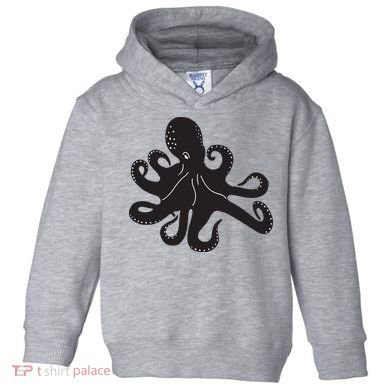 Silhouette Octopus Octopus Toddler Hoodie