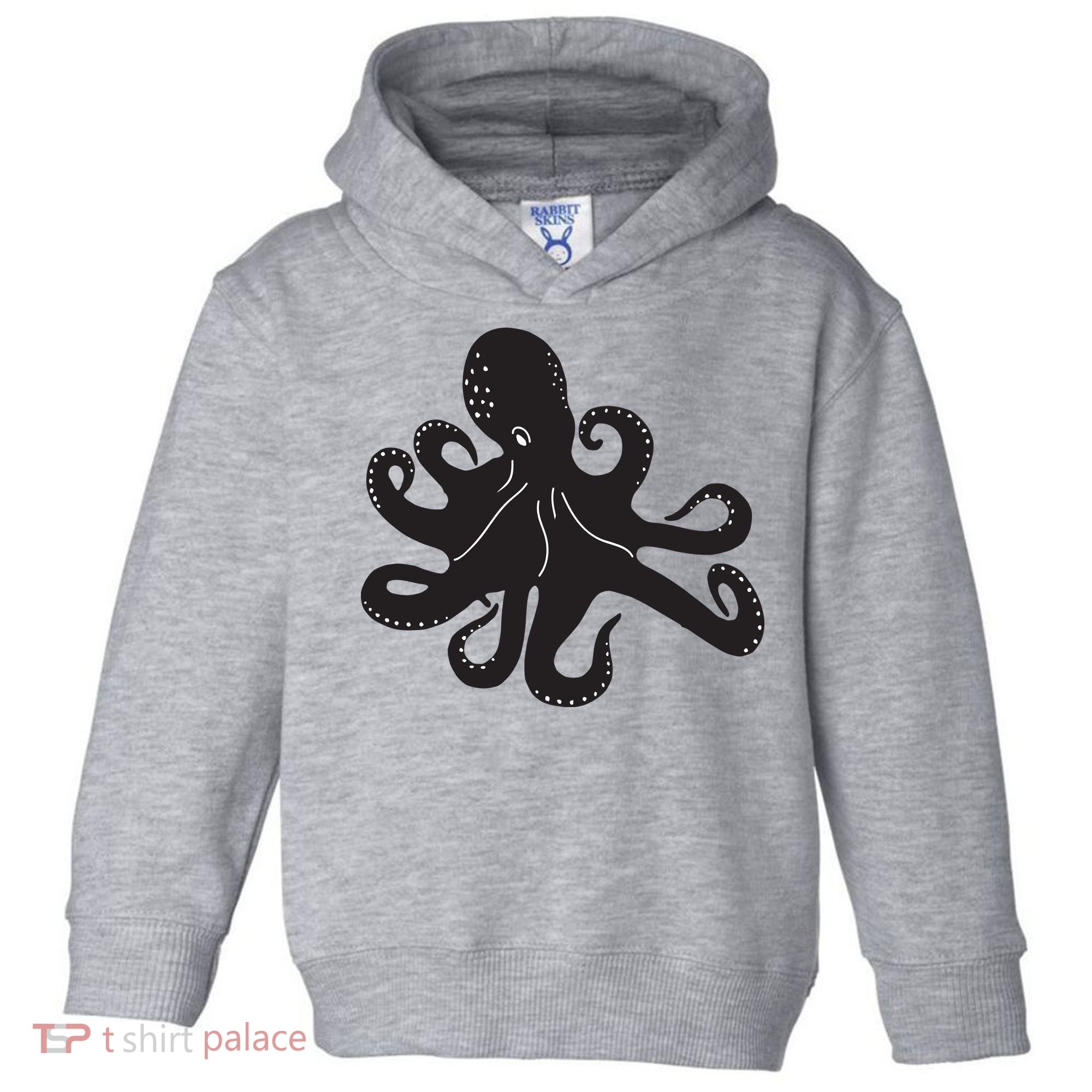 Silhouette Octopus Octopus Toddler Hoodie