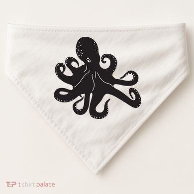Silhouette Octopus Octopus USA-Made Doggie Bandana