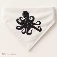 Silhouette Octopus Octopus USA-Made Doggie Bandana thumb 0