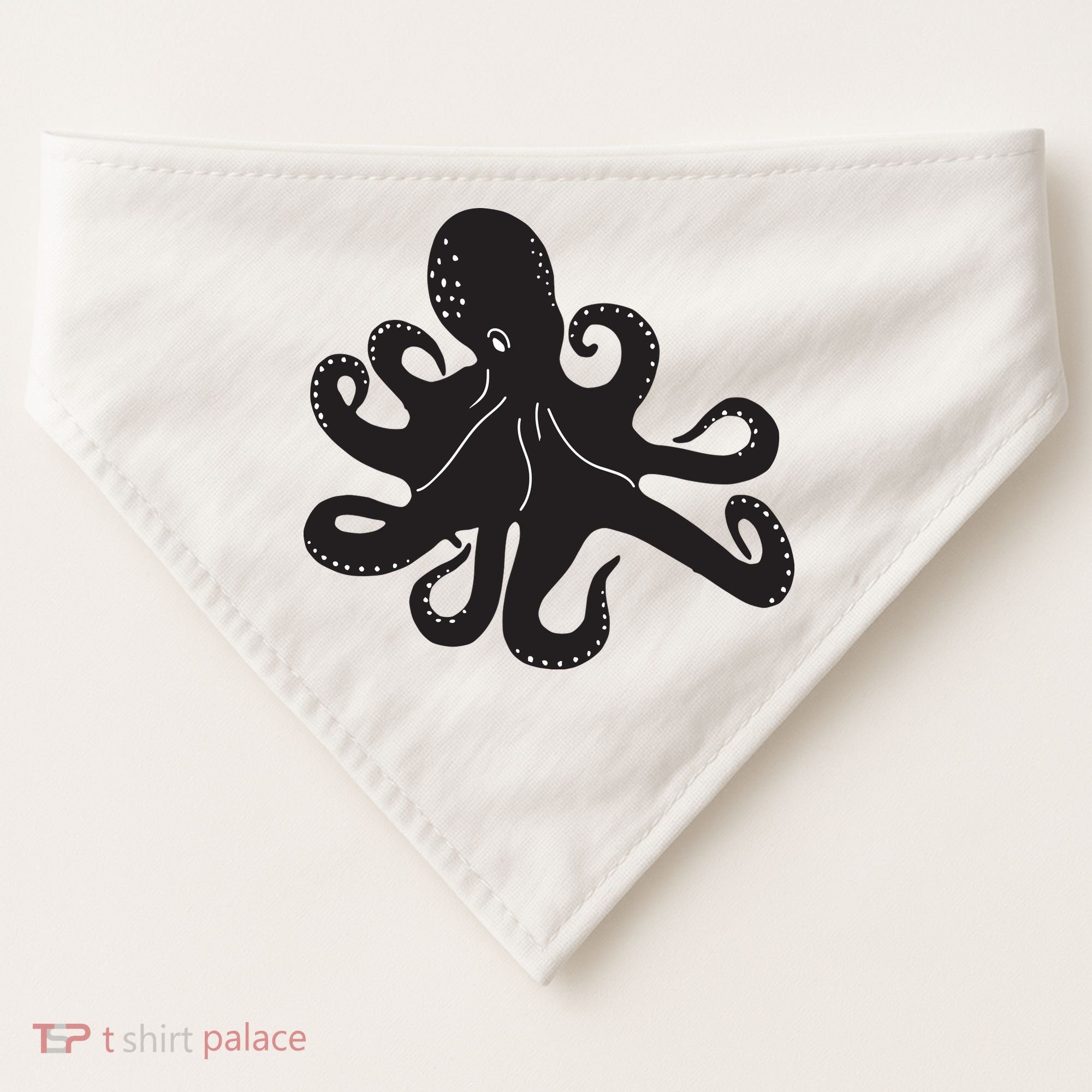 Silhouette Octopus Octopus USA-Made Doggie Bandana