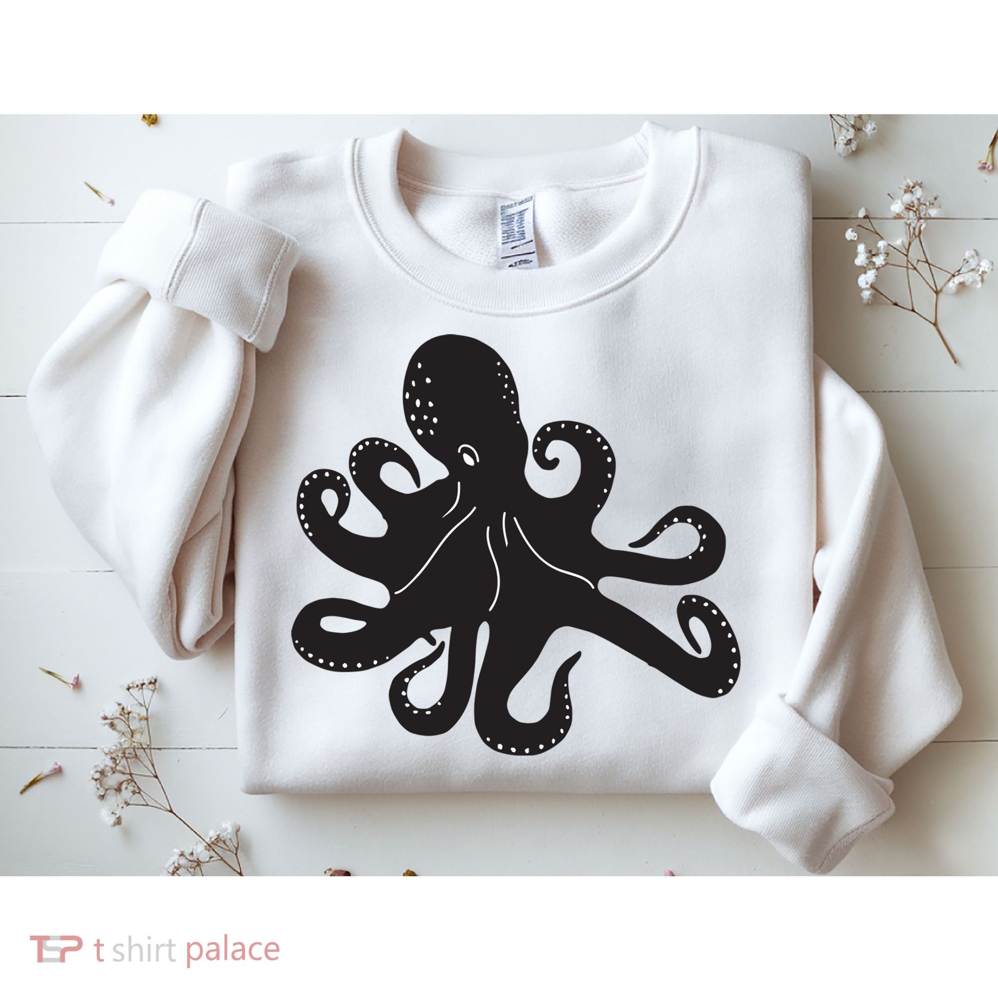 Silhouette Octopus Octopus Sweatshirt