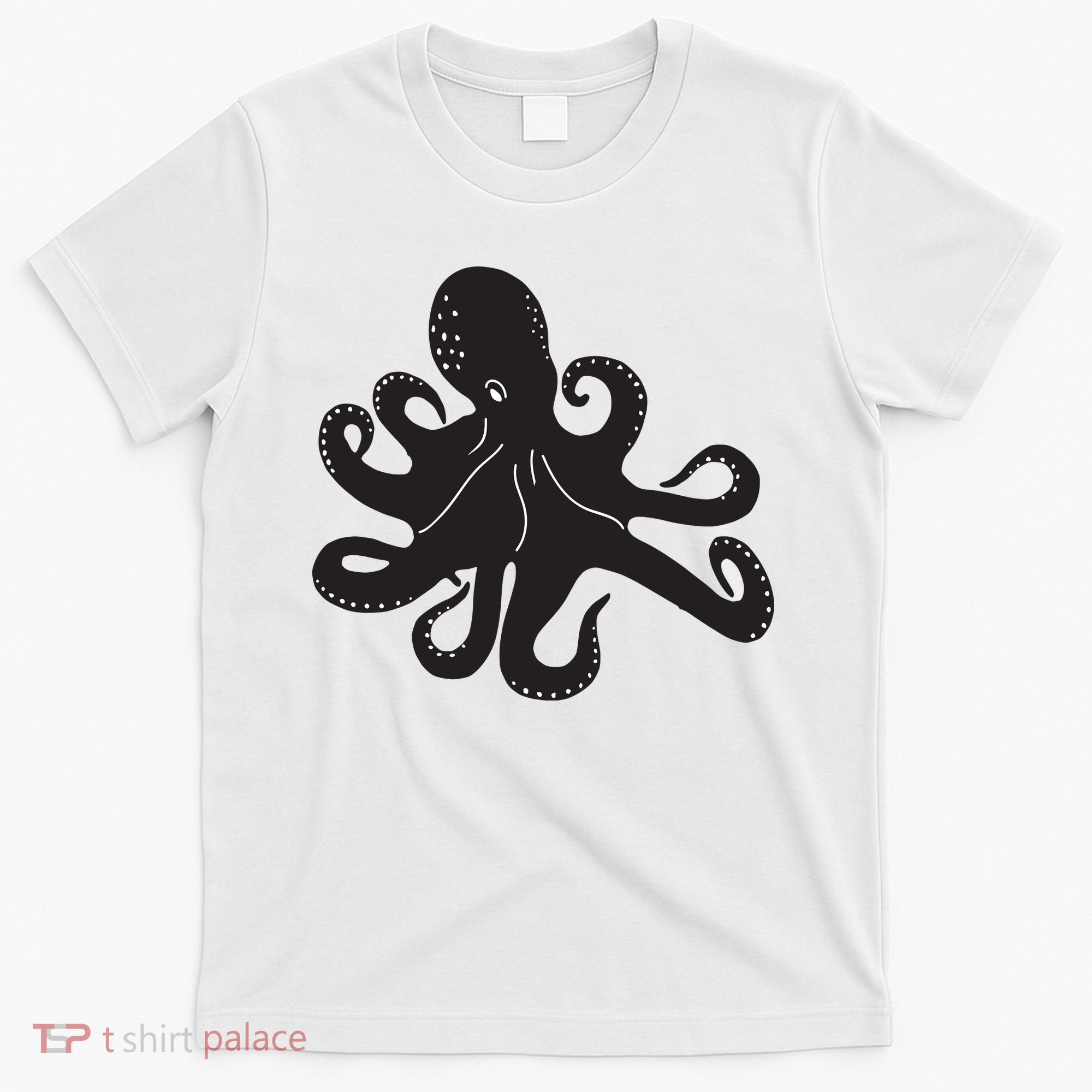 Silhouette Octopus Octopus T-Shirt